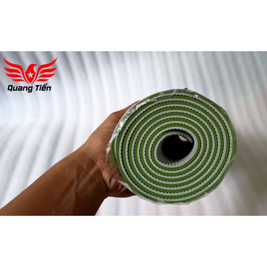 Thảm tập Yoga cao cấp định tuyến nhập khẩu 6 li 2 lớp chính hãng màu xanh bộ đội ( hàng chính hãng-loại 1)