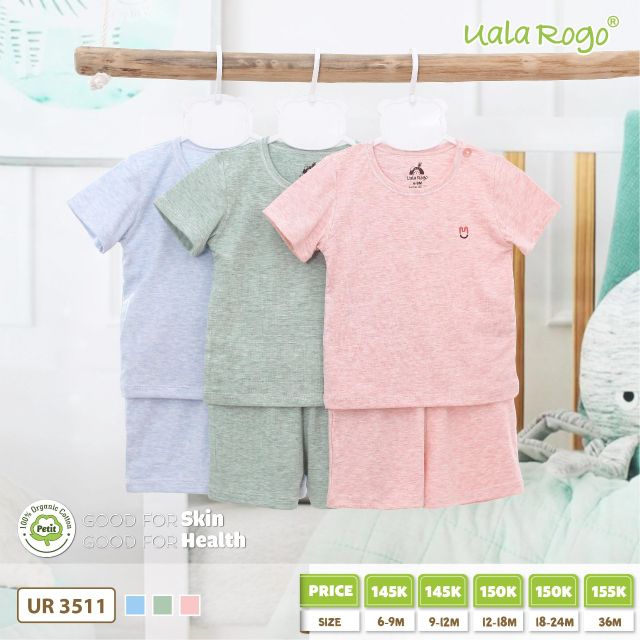 Bộ cộc cài vai  pettit trơn (Uala) từ 9m đến 36m