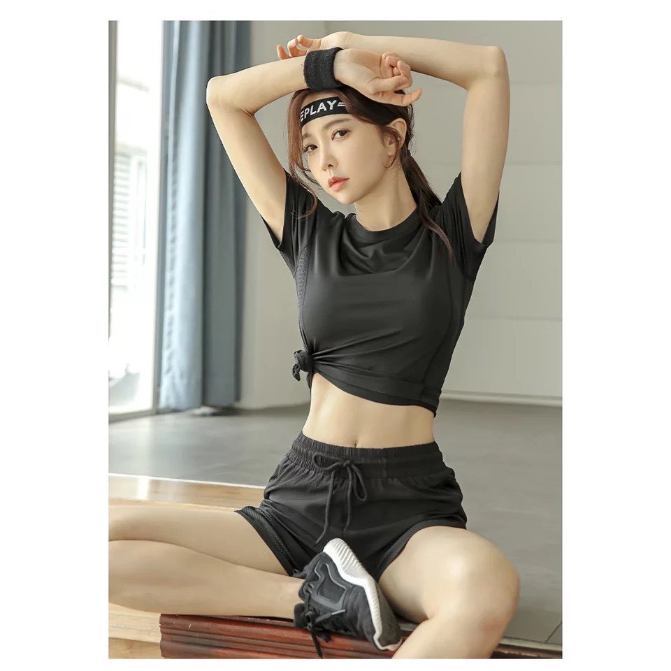 Bộ Đồ Tập Gym-Tennis-Chạy Bộ Cao Cấp - Set 3 Món Áo - Bra - Quần Short Tập Thể Thao Siêu Hot 2021 (Có Big Size)