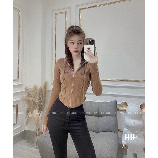 KHOÁC ÔM CROPTOP CÓ NÓN