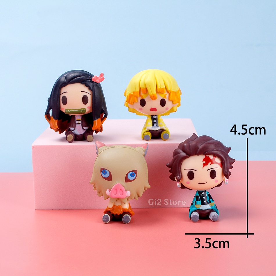 Mô hình Kimetsu No Yaiba chibi - figure Demon Slayer Tanjirou Nezuko Zenitsu Inosuke...figure thanh gươm diệt quỷ