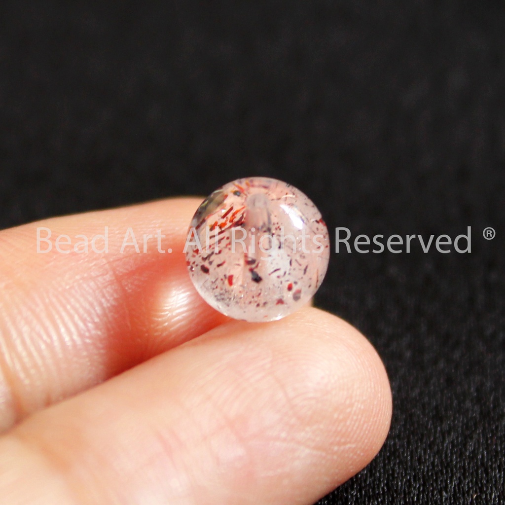 8MM Đá Super Seven, Đá Thông Thái Xanh Đen Cam AAA, Phối Vòng Tay Phong Thuỷ, Chuỗi Hạt S50 - Bead Art