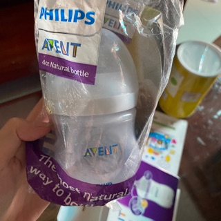 Bình sữa Philips Avent Natural nhựa PP BPA Free cổ rộng mô phỏng tự nhiên 125ml