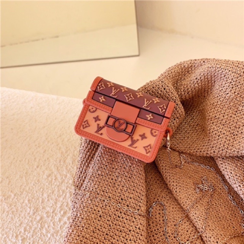 Case Airpod 1/2/Pro Hình Túi Nâu Cam