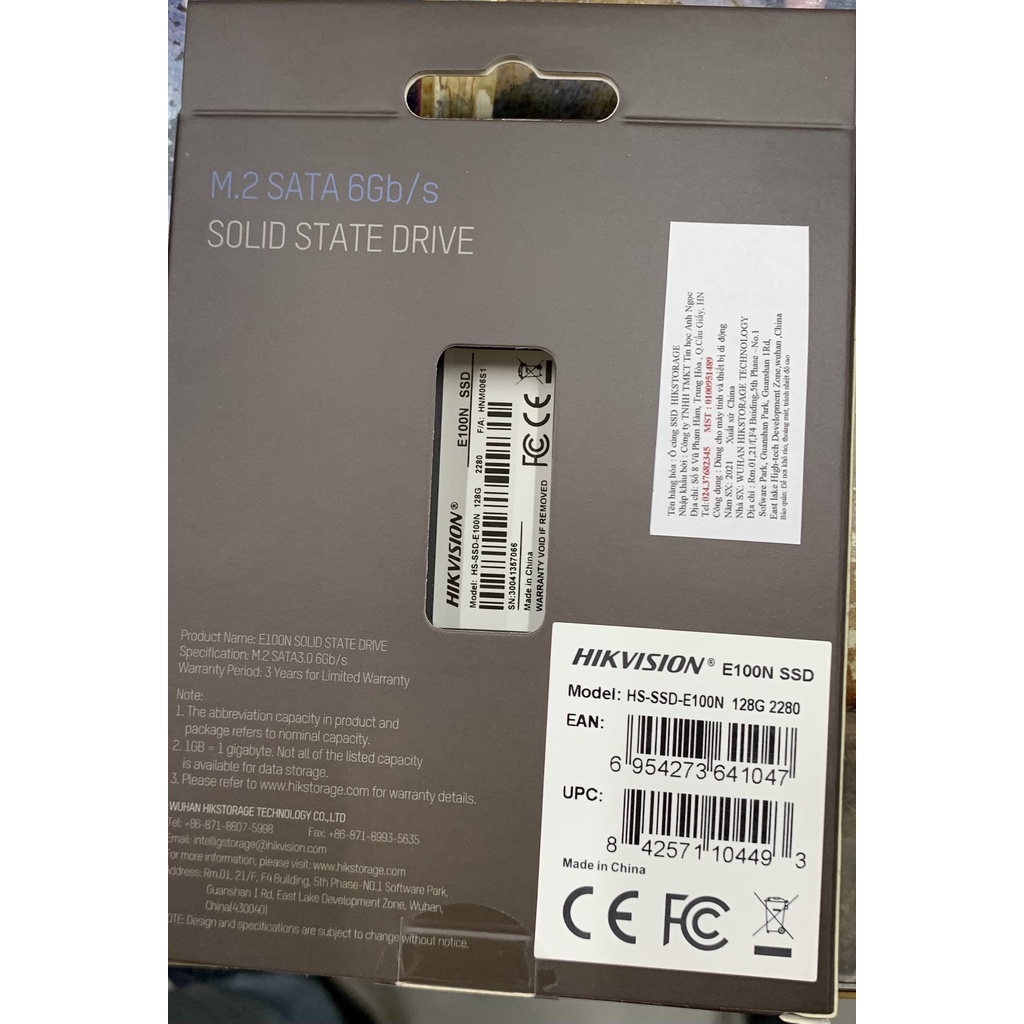 Ổ Cứng SSD HIKVISION E100N 128GB/256g/512 M.2 -Hàng chính hãng