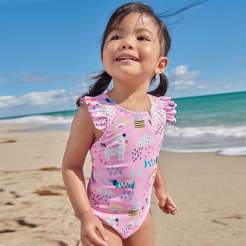 Bộ Đồ Bơi Một Mảnh Hở Lưng Họa Tiết Da Báo Thời Trang Mùa Hè Cho Bé Gái 1-5 Tuổi