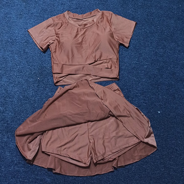 Bộ đồ bơi nữ váy thun lạnh đẹp cao cấp - thời trang thể thao | BigBuy360 - bigbuy360.vn