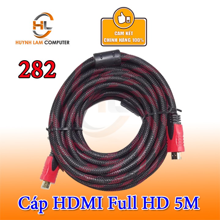 Cáp HDMI to HDMI dài 5m 282 lưới chuẩn 1.4v 3D và âm thanh chất lượng cao-phân phối
