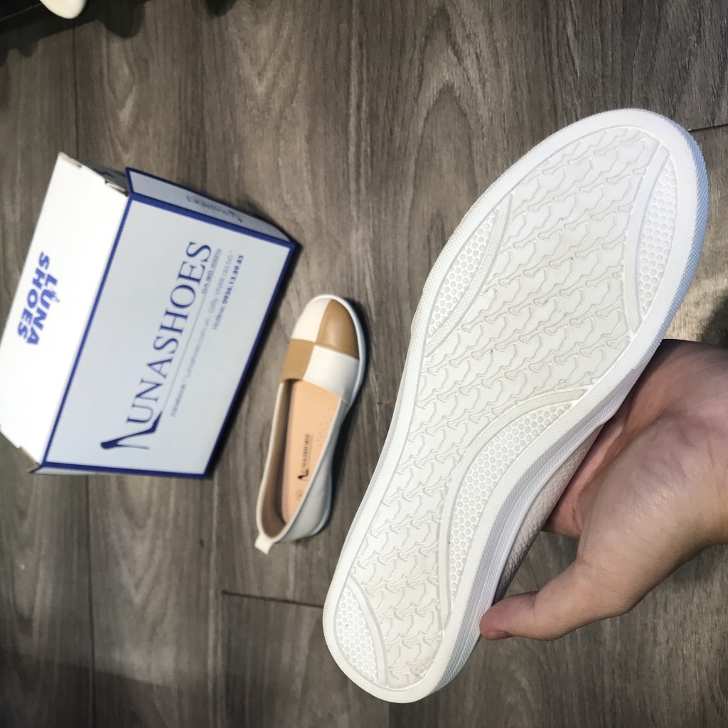 Giày Slip On nữ, giày lười nữ lunashoes 70303 da bò 100% bảo hành 24 tháng 1 đổi 1 giày chất lượng cao