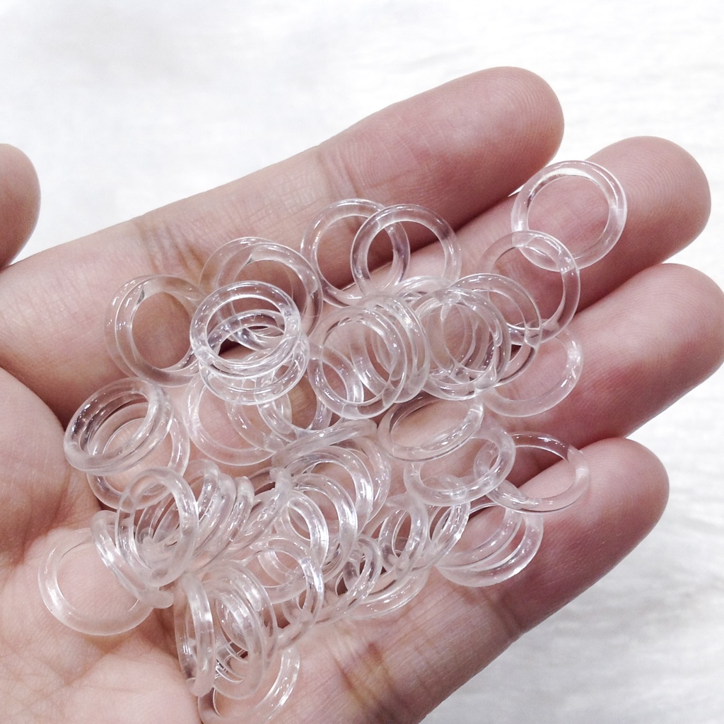 Khoen nhựa tròn trong vắt size 1.1cm phụ liệu thủ công handmade