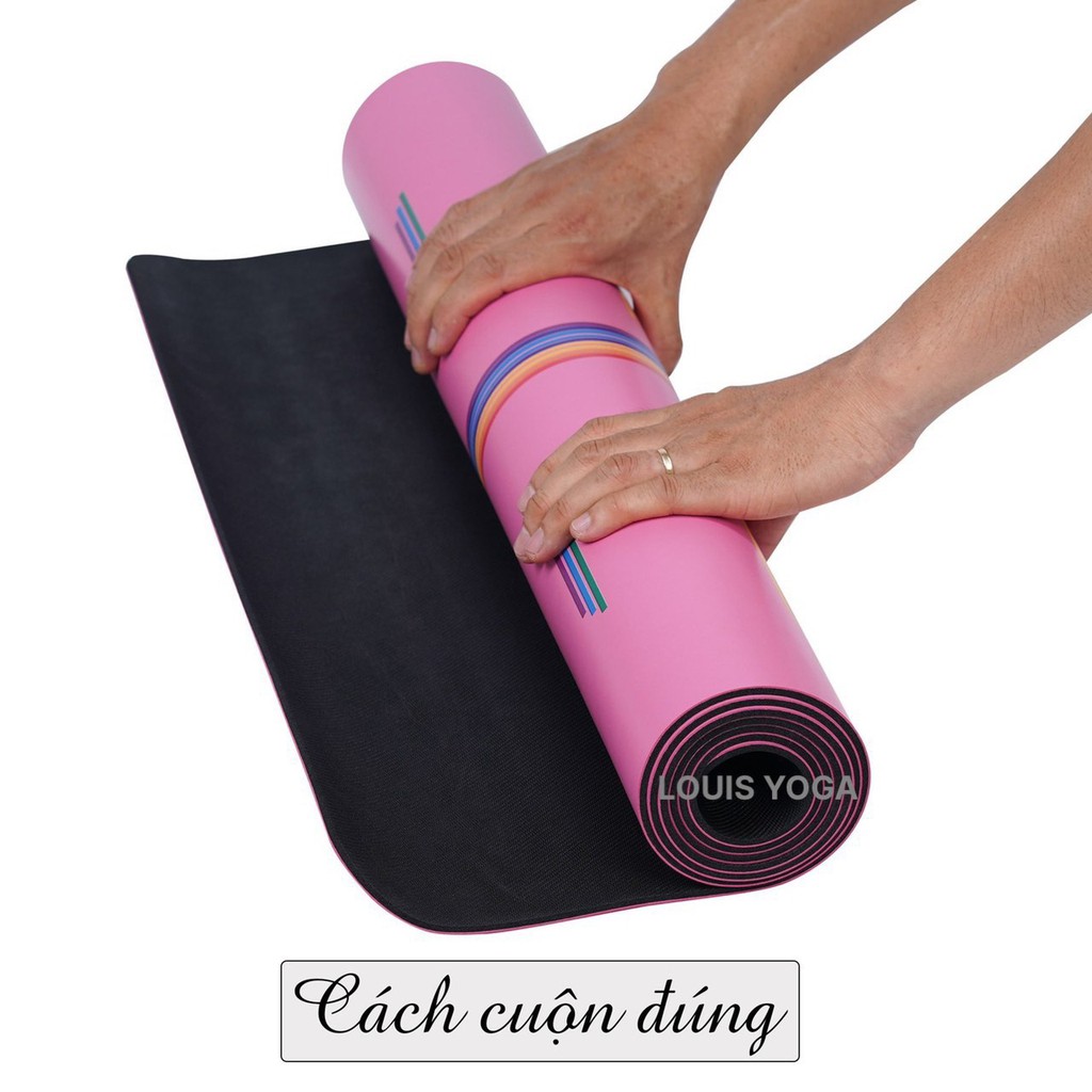 Thảm tập yoga cao su cao cấp GUEEN  183x68x0.5cm định tuyến - Chất liệu cao su chống thấm, chống trơn, trượt