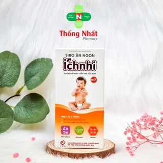 Siro ăn ngon cho bé & tăng sức đề kháng Ích Nhi chai 100ml