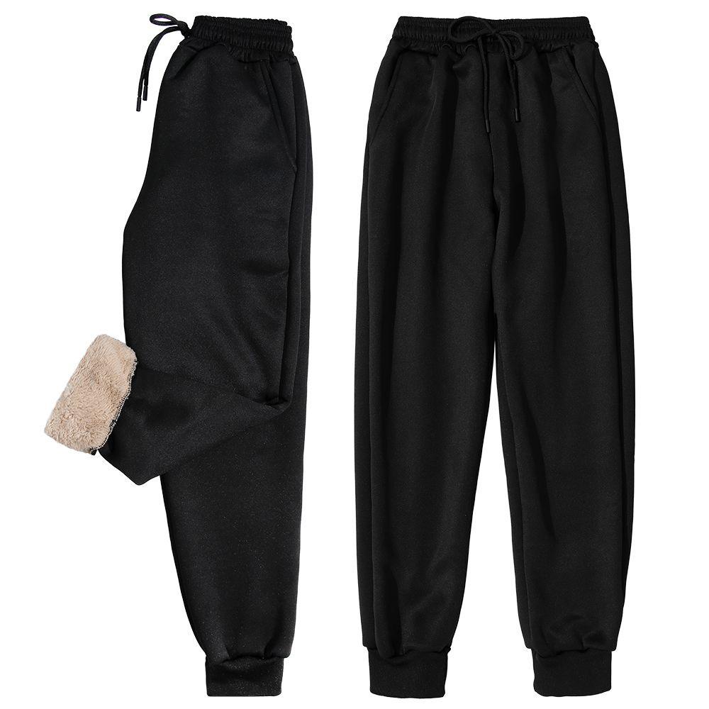 LAY Quần Thể Thao Chất Liệu Cotton Dày Cỡ Lớn Thời Trang Mùa Đông Năng Động