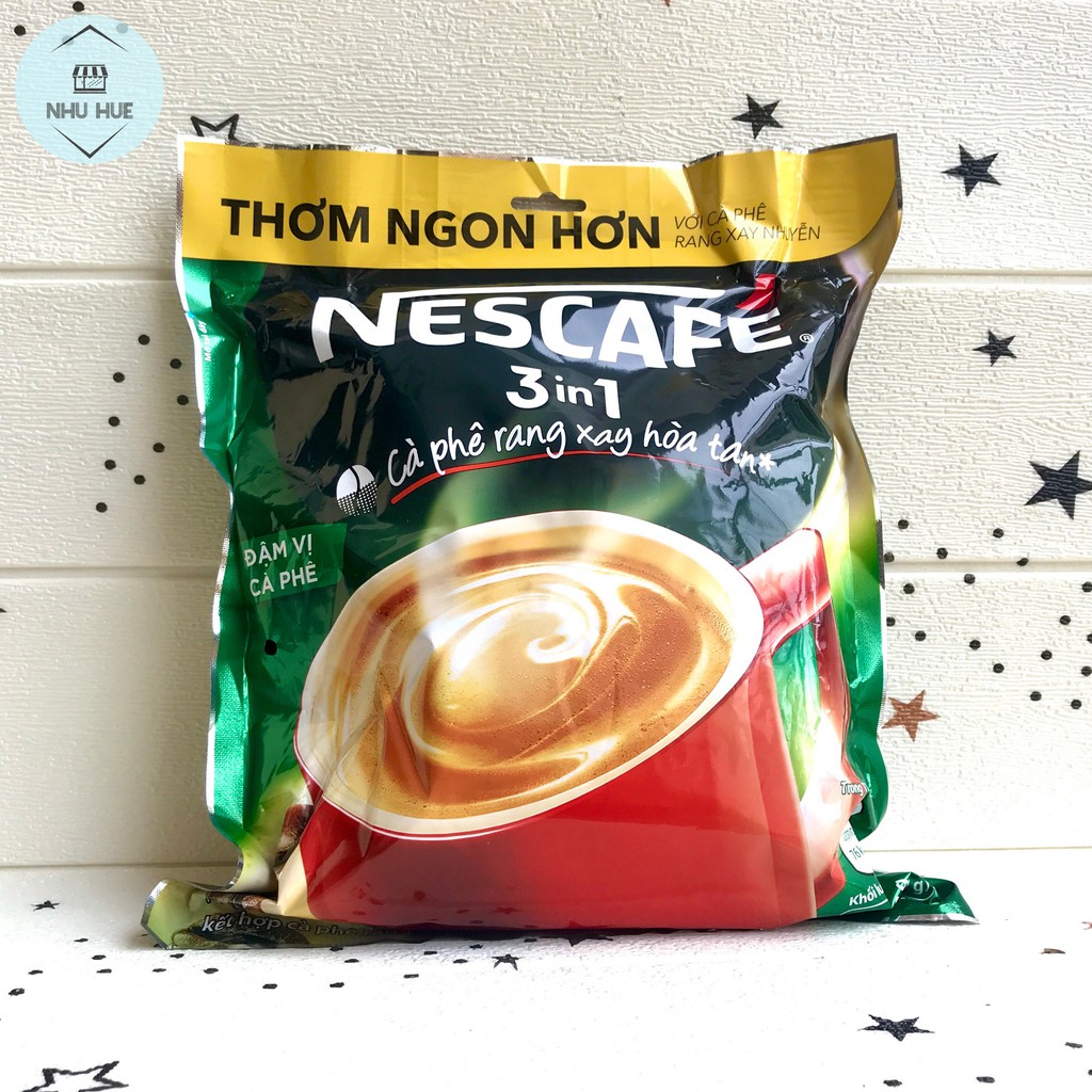 Cà phê NesCafe Đậm vị cà phê xanh 3in1 (túi 46 gói x 17g)