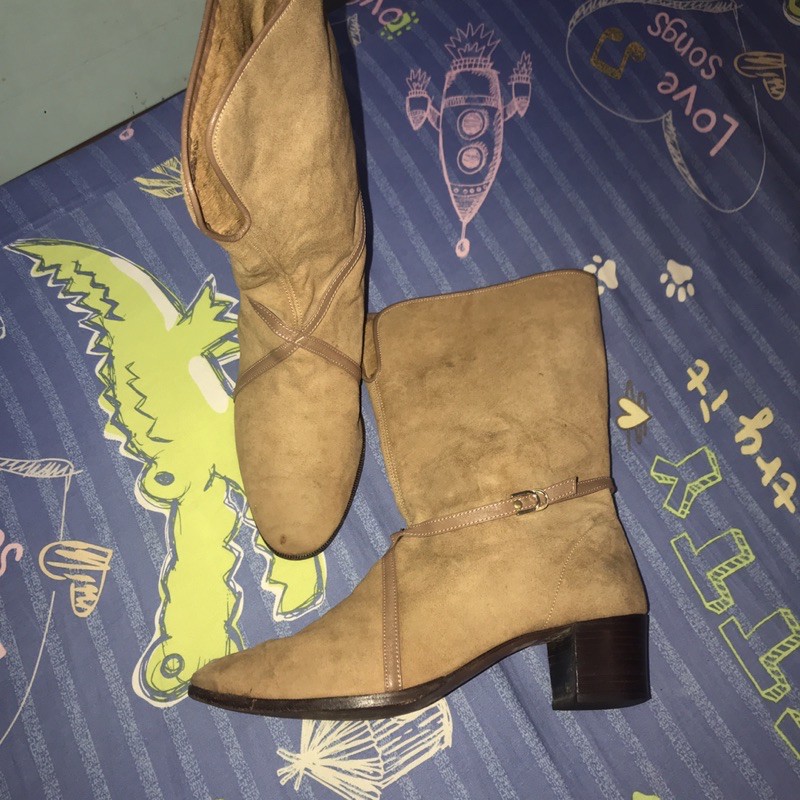 Bốt da lộn nguyên tấm Nhật