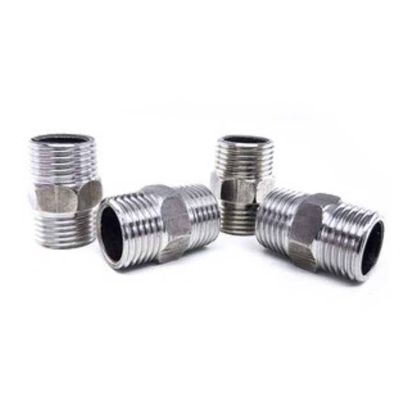 KÉP INOX 304 XỊN PHI 21, KÉP ĐÚC, NỐI 2 ĐẦU REN NGOÀI INOX 201 BÓNG NẶNG ĐẸP GIÁ SỈ Tại Shop