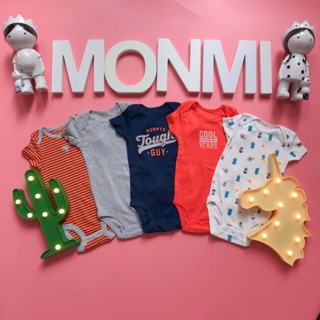 Set 4 body cộc tay bé trai sơ sinh newborn - 3m