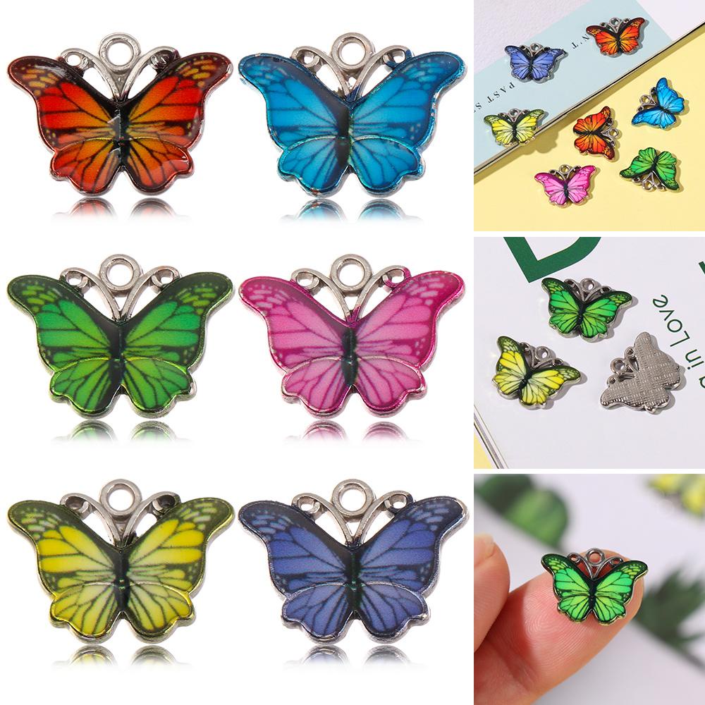 Set 10 Mặt Vòng cổ Hình Bướm Làm Trang Sức Thủ Công