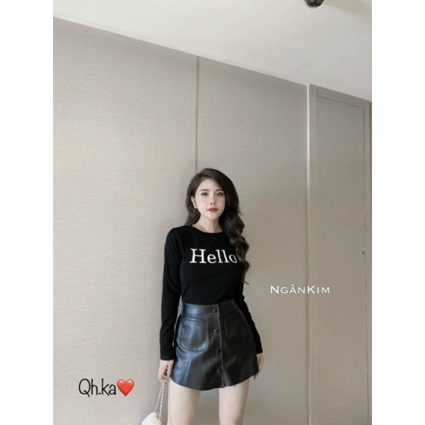 Quần sooc da túi hộp khuy trước hàng QCL1