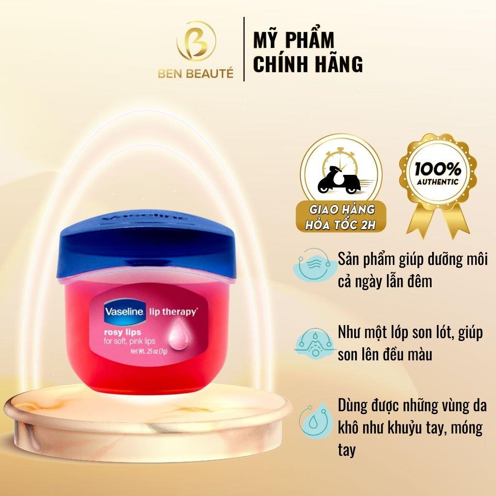 Sáp Dưỡng Môi Vaseline Lip Therary Rosy Lips 7g [Hàng Mỹ]
