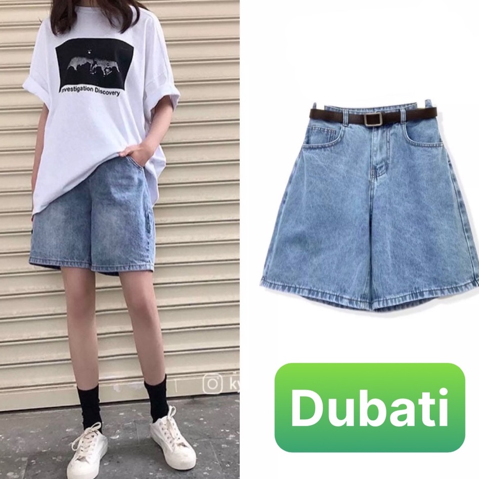 QUẦN SHORT SỌT JEAN LỬNG KIỂU NGỐ NỮ ỐNG SUÔNG RỘNG LƯNG CAO NÂNG MÔNG HÀN QUỐC HOT MÙA HÈ -DUBATI FASHION