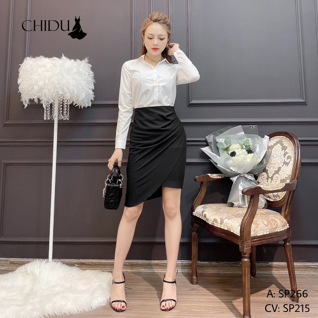 [ Mã WASTRUN4 giảm 10% tối đa 30K đơn 99K] CHIDU chân váy ly sườn tôn dáng SP215