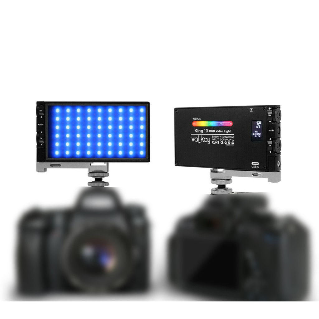 [NEW 100%] Đèn LED Mini RGB Vallkay King 10 - 360 Độ Màu Dùng Cho Chụp Ảnh Studio, Quay Phim