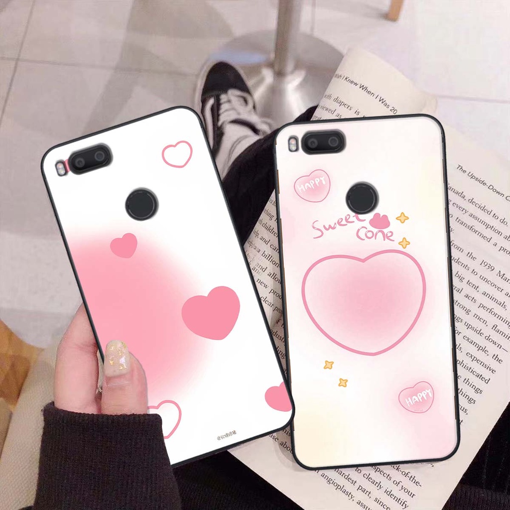 Ốp Xiaomi Mi A1 in hình trái tim, caro kẹo ngọt đầy cá tính siêu đẹp siêu chất
