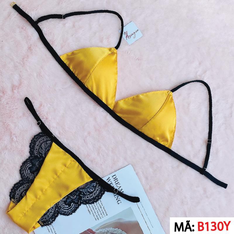HISEXY Set Đồ Lót Bralette Lụa Satin Cao Cấp Thiết Kế Gọng Mỏng Kiểu quần V | BigBuy360 - bigbuy360.vn