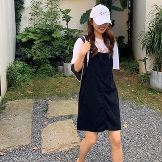 Yếm Váy Kaki Đen - Leda