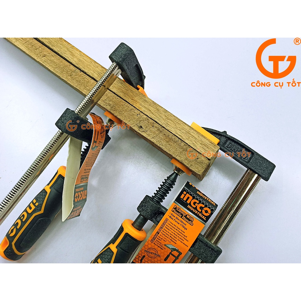Cảo chữ F 50 x 150 mm lực kẹp 170kg Ingco HFC020501