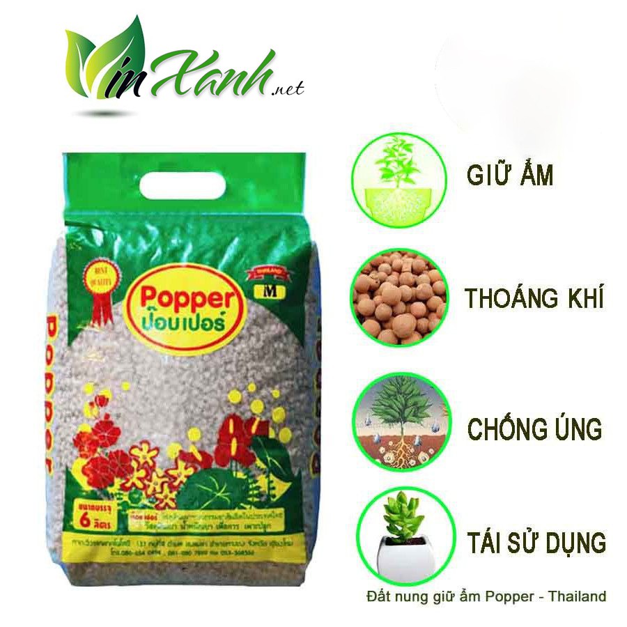 Đất sét nung popper Thái Lan- trồng xương rồng, trồng lan, trồng cây sứ 100gr