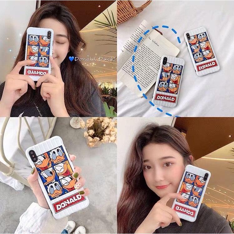 Ốp lưng dẻo vali vịt donald cho điện thoại iphone 6 6s 7 8 plus x xs xr 11 pro max se2