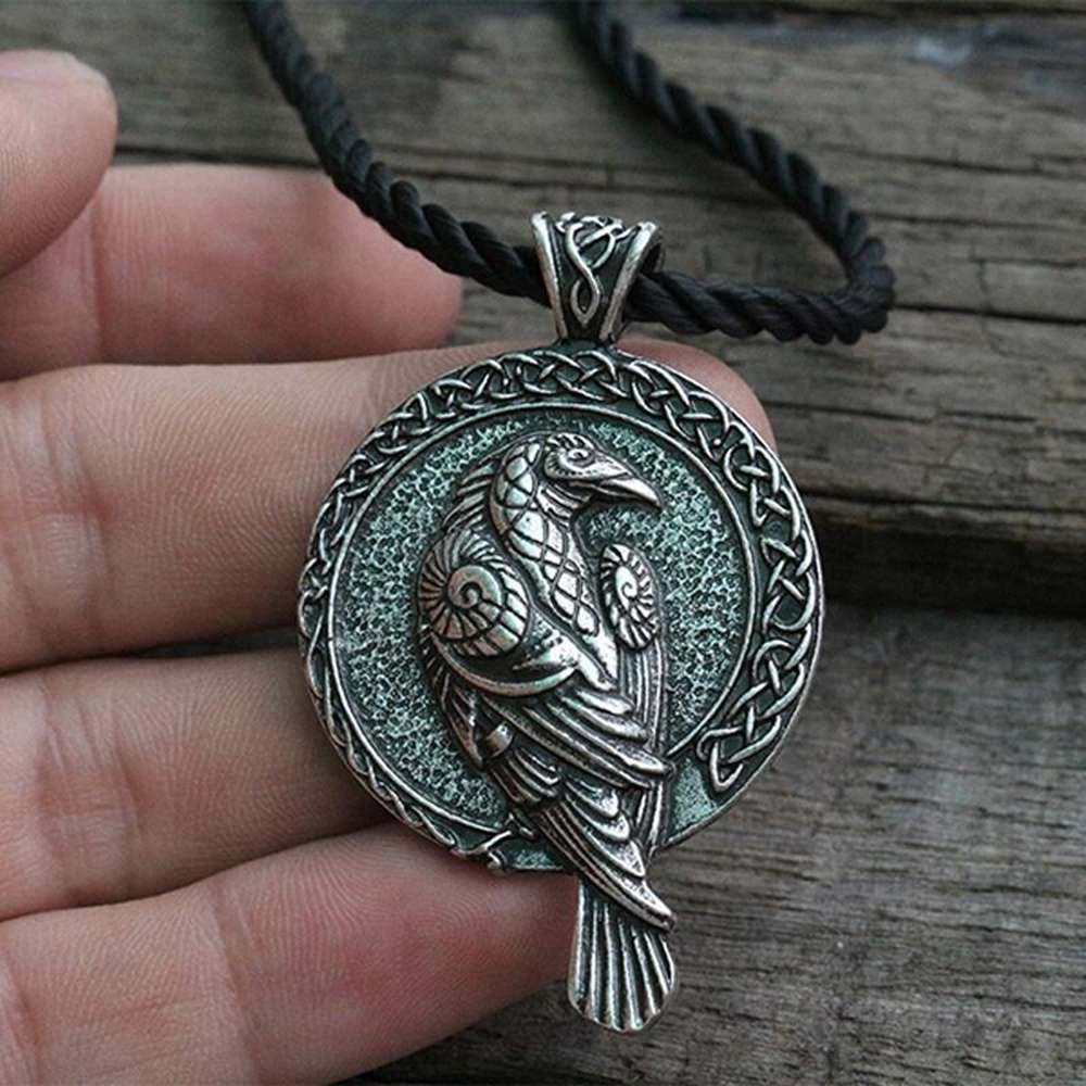 1 chiếc Norse Amulet Viking Raven Mặt dây chuyền Black Bird Celt Crow Vòng cổ nam Mặt dây chuyền Trang sức Thời trang