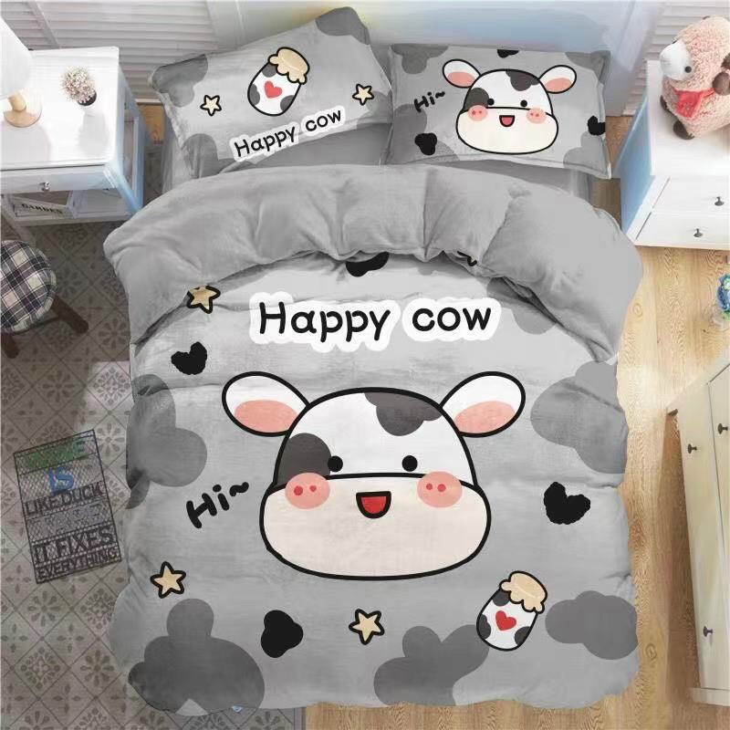 Bộ chăn ga gối nỉ nhung tuyết mịn cao cấp 5D | BigBuy360 - bigbuy360.vn