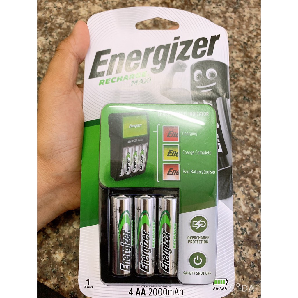 Bộ máy Sạc Pin AA- AAA ENERGIZER kèm 4 viên pin sạc AA 2000 mAh DKSH