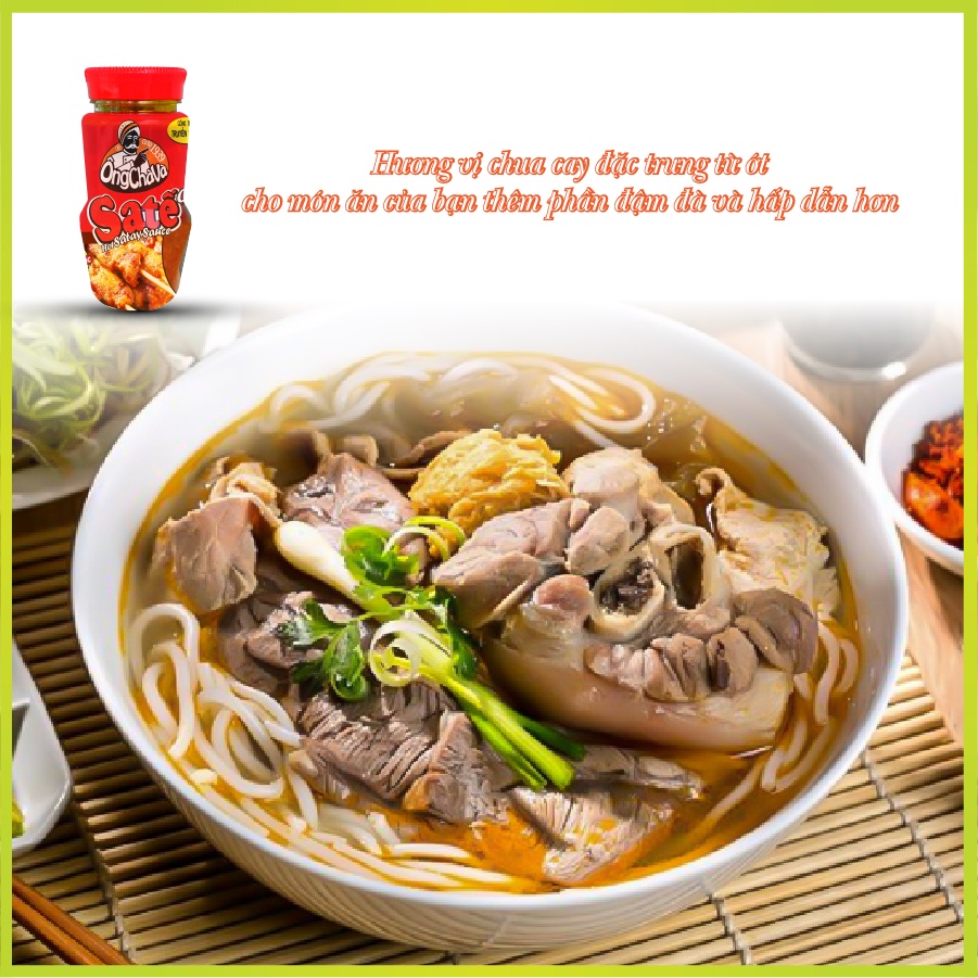 Bộ Sưu Tập Sa Tế Ông Chà Và:  Sa Tế 115gram + Sa Tế Siêu Cay 90gram + Sa Tế Tôm 90gram + Sa Tế Chay 90gram