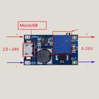 Module tăng áp DC-DC Micro USB 5-28Vdc 2A