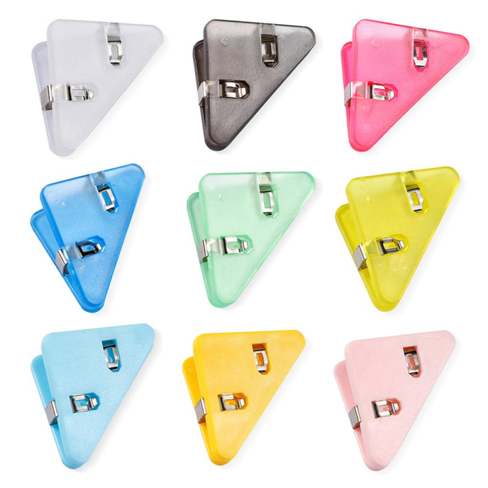 Bộ 5 Kẹp Góc Sách Hình Tam Giác Trong Suốt Dễ Thương E4I1