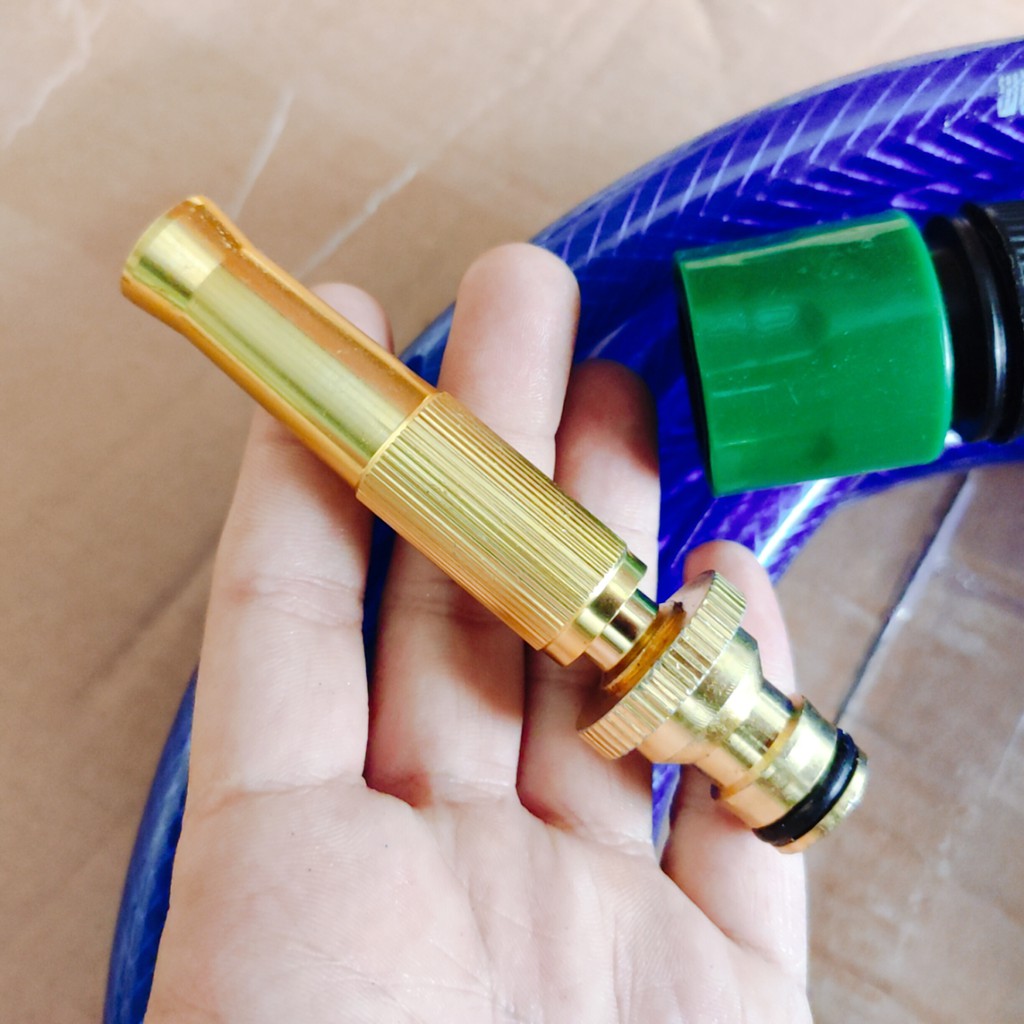 Đầu vòi xịt tăng áp mini, 7m dây phun nước rửa xe, tưới cây tăng áp đa năng