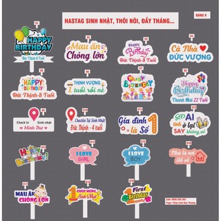 HASTAG CẦM TAY CHỤP ẢNH sinh nhật, thôi nôi, đầy tháng, liên hoan...