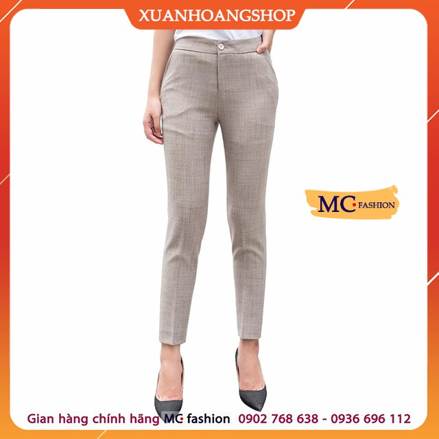 Quần Tây Nữ Lưng Cao, Đẹp, Kiểu Quần Âu Nữ Công Sở, Ống Côn, Màu Nude, Mc Fashion TQ0383