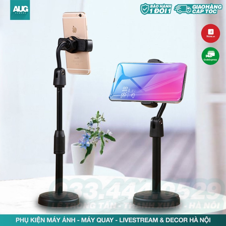 Giá Đỡ Điện Thoại Xoay 360 Độ dùng để kẹp điện thoại livestream, xem video