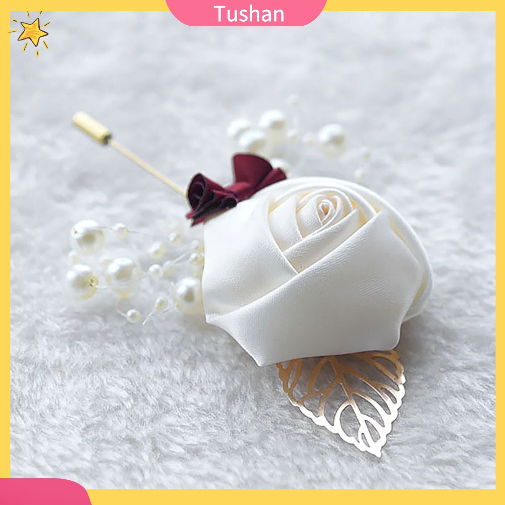 Ghim cài áo hoa giả đính đá nhân tạo thời trang sang trọng cho nữ
