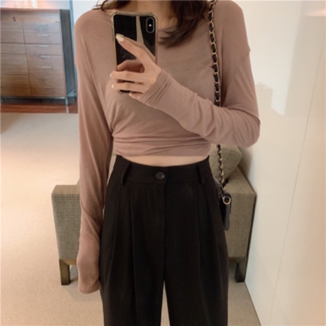 (Hàng có sẵn) Quần suông rủ chất cực đẹp (loại dài qua mắt cá chân, quần cạp cao, ống suông rộng) | BigBuy360 - bigbuy360.vn