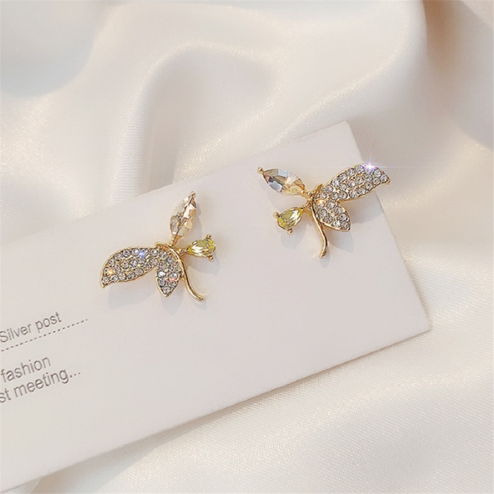 Đôi Khuyên Tai Dáng Dài Đính Đá Kiểu Dáng Hình Học Thời Trang Cho Nữ