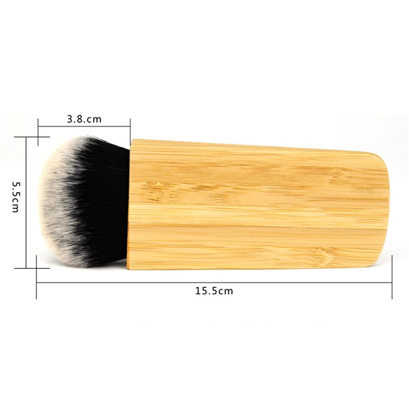 1pc High Quality Bamboo Flat Powder Brush Contour Blush Makeup Brush T Brush