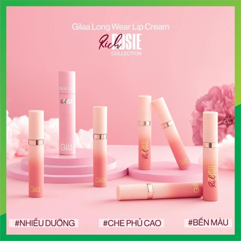 -Son kem lì Gilaa long wear lip cream  Rich Rosie Collection _hanquocmypham2022