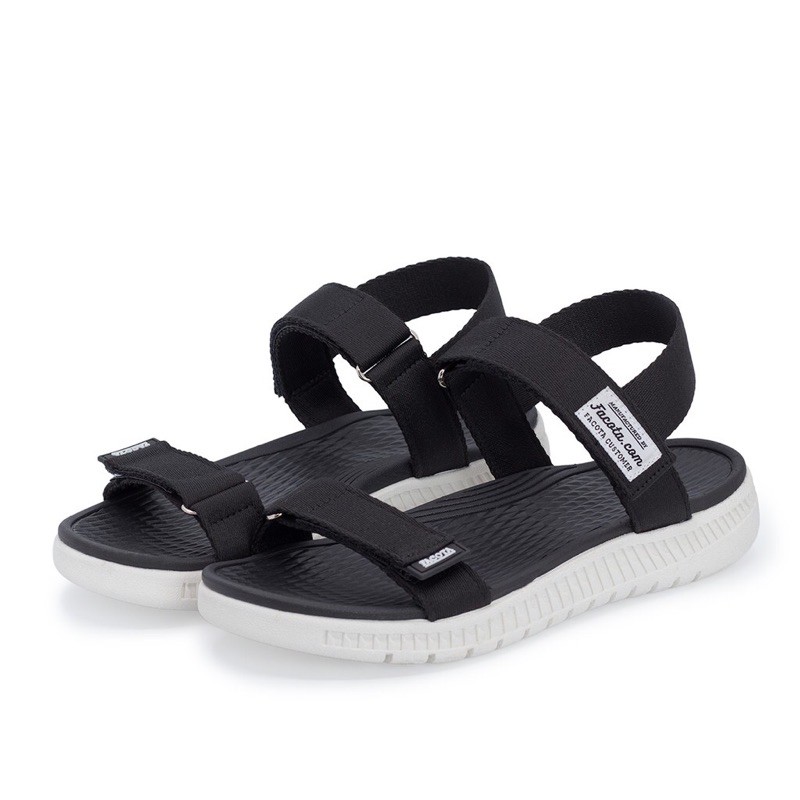 [Mã FASHIONT4WA2 giảm 10k đơn từ 50k] Sandal nữ Đi Học Chất Liệu Nhẹ Cao Cấp Đế Trắng Quai Đen Facota SDN06