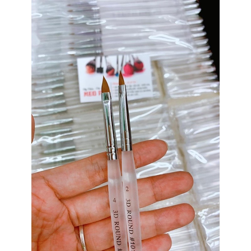 cọ nặn hoa - đắp hoa cán trọnh Kolinsky 3d round làm móng tay chân